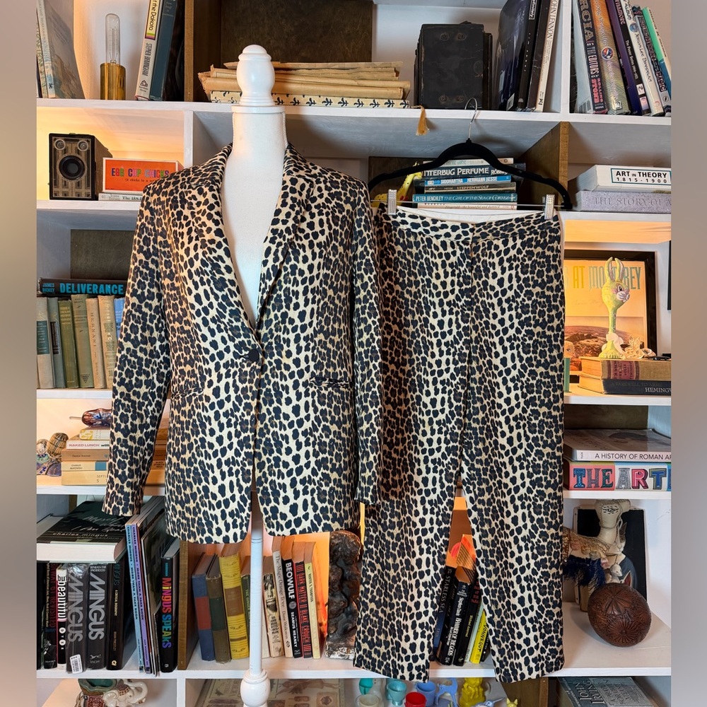 Topshop Black and Cream Patterned Men's Suit